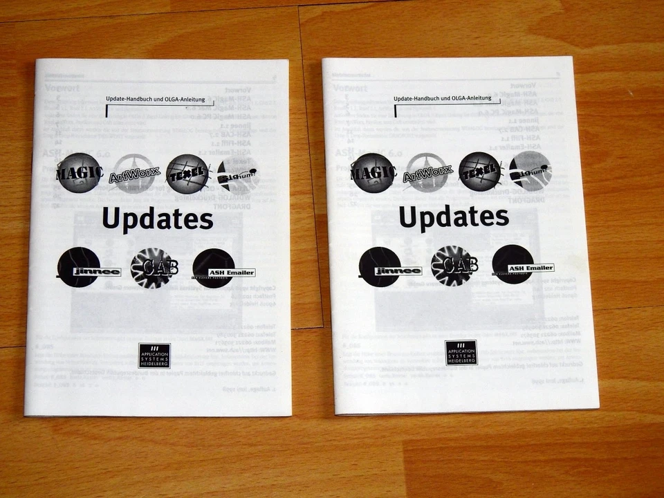 ATARI 2 x Update-Anleitung zur Software von Applikation System Heidelberg - Bild 1 von 1