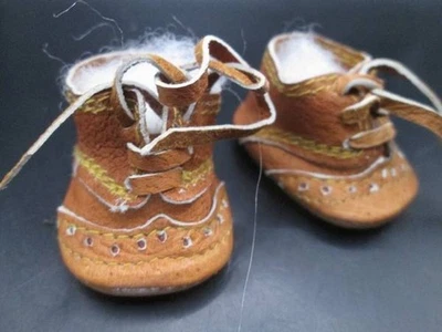 Doll Shoes 8-10" ~❤️~ Brown Lace Shoes #445 - Image 1 of 2