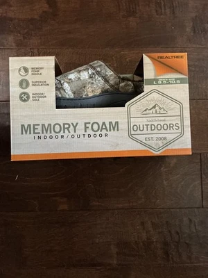 Мужские камуфляжные тапочки Realtree размер Large 9,5–10,5 с эффектом памяти из пеноматериала НОВЫЕ - Изображение 1 из 3