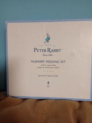 peter rabbit pottery barn kids nursery feeding set 4 piece set Silverware Plate - Image 1 of 4