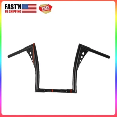 Black Ape Hangers Handlebar 1-1/4" Rise Bar Diameter For Harley Custom Sportster - Imagem 1 de 4