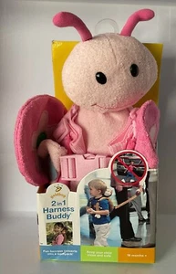 Goldbug 2 In 1 Harness Buddy Pink Butterfly Plush Backpack Safety Reins Tether - Picture 1 of 14