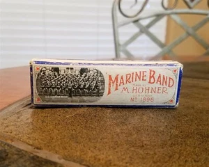 Vintage Marine Band Harmonica No. 1896 made by M. Hohner - Germany - Picture 1 of 5