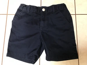 Gymboree Girls Navy Blue Uniform Flat Front Chino Shorts Size 5 Adjustable Waist - Picture 1 of 4