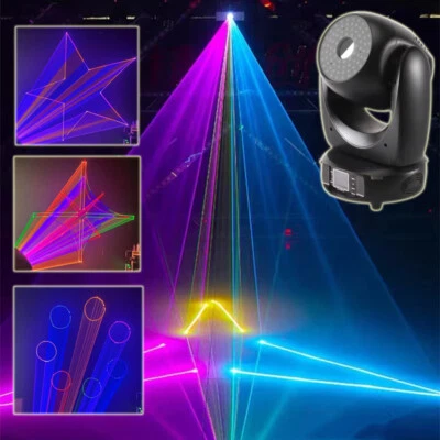 5W RGB Moving head laser light LED animation stage light home party Dj lighting - Image 1 of 4