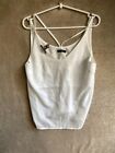 SHEIN Casual Blouse Top Size M Womens White Sleeveless