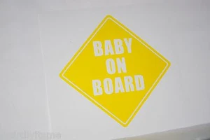 Baby on Board Vinyl Car Decal Bumper Window Mirror Mac Sticker Caution Safety - Picture 1 of 2