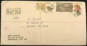 1985 Australia Reg Cover Sydney To Perth, 4 Stamps, Good Condition - Imagen 1 de 1