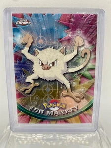 2000 Topps cromado Pokémon ~ Mankey ~ # 56 ~ TV Tarjeta de animación serie 1 - Imagen 1 de 2