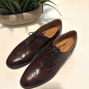 Johnston & Murphy Size 7.5D Optima Arch Padded Mohagany OXFORD Shoes Brogue Lace - Picture 1 of 21