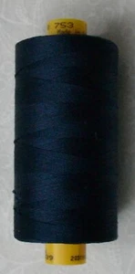 Gutermann R 753 Filament Silk, 100% Silk Thread 400m Spool, #339 Navy Blue - Picture 1 of 2