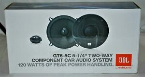 JBL GT Series GT6-5C 5.25" 2-Way 120 Watt Car Component Speakers System NEW