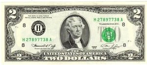 Crisp UNC 1976 2$ Saint Louis Federal Reserve Note [C4 - Picture 1 of 2