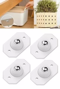 4 Stück Rollen für Blumenkübel Aufbewahrungsboxen selbstklebend Kugelrollen 360 - Bild 1 von 10