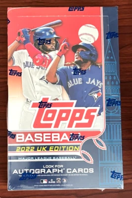 2022 Topps UK Edition Baseball Hobby Box MLB Trading Cards - Factory SEALED - Image 1 of 2