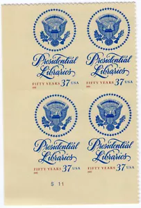 Scott #3930 Presidential Libraries Plate Block of 4 Stamps - MNH - Picture 1 of 1