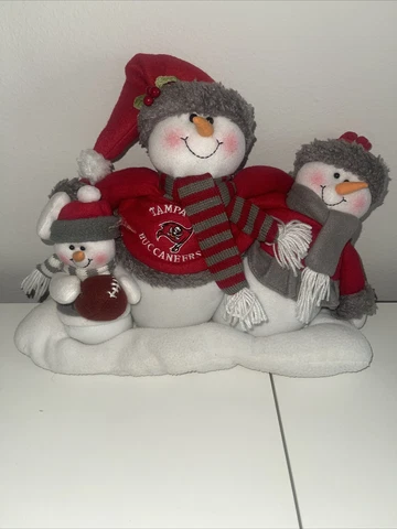 NFL Tampa Bay Buccaneers Plush Snowman Family Cover