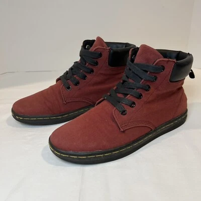 Dr. Martens Maelly Women’s Ankle Boots Size 8 L Burgundy Canvas - Image 1 of 4