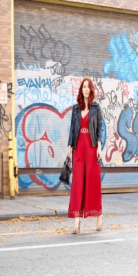 Macacão Keepsake The Label Whisper tamanho M recortado vermelho - Imagem 1 de 4