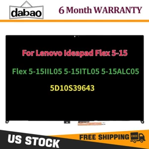 LCD Touch Screen Display Assembly For Lenovo Ideapad Flex 5 15IIL05 5D10S39643 - Bild 1 von 6