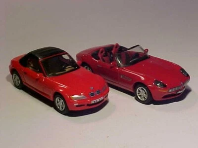 批量 2:2 英寸 2002 宝马 Z3 & Z8 Hongwell 1/72 压铸完好散装 — 第 1/4 张图片