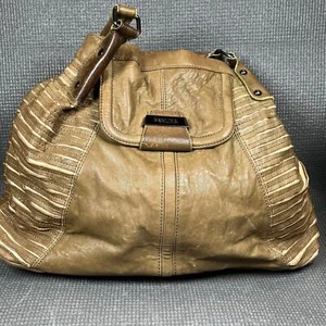 Perlina New York Natalie Tote Bag Shoulder Bag Womens Caramel Brown Leather - Picture 1 of 12