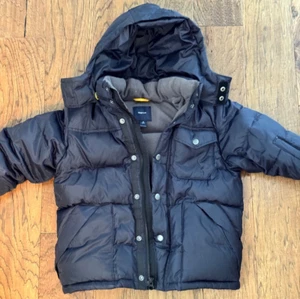 Gap Kids Boys Girls Size XS Puffy Coat Winter With Hood Toddler Dark Blue - Picture 1 of 4