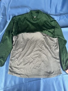 New Rawlings Dri-fit Men’s Long Sleeve Green/Gray Pullover Sz Large - Picture 1 of 2