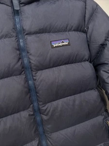 Patagonia Reversible Down Sweater Hoody Boys 10-12? Quilted Jacket Coat Youth - Picture 1 of 6