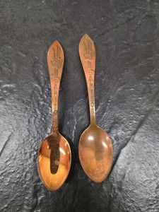 Lot Of 2 Vintage Collectible Solid Copper Arizona Spoon - Picture 1 of 6