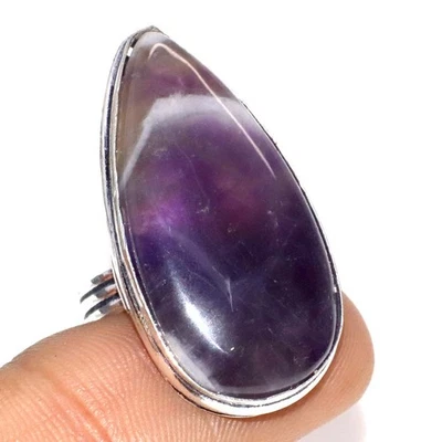 Chevron Amethyst 925 Silver Plated Handmade Ring US 5.5 Women Jewelry GW - Image 1 of 3