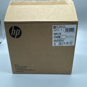 New HP USB-C G5 Essential Docking Station w/ 120W Adapter - UNOPENED - Afbeelding 1 van 6