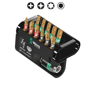 WERA 05057421001 Bit-Check 12 Diamond 1, 12 pieces - Image 1 of 4