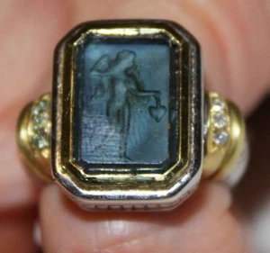 $1400 NUEVO Judith Ripka 6 Diamantes Oro 18K Plata Newport Anillo Mujeres Regalo de Vacaciones - Imagen 1 de 12
