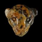 F03923# Pendentif agate léopard guépard sculpté à la main perle pierre précieuse