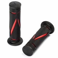 Manopole Moto Scooter Universali Manubrio Coppia Diametro 24/22 Inserto Rosso