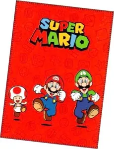 Nintendo Super Mario Bros Polar Red Blanket Fan Collectible Merchandise Gift - Picture 1 of 2