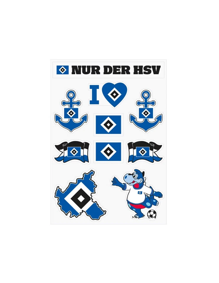Hamburger SV HSV Aufkleber-Set 10-tlg.