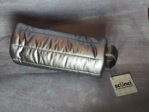 SCUNCI Plata Brillante LÁPIZ CILÍNDRICO ESTUCHE Cosmético Tubo 8" de largo TOTALMENTE NUEVO - Imagen 1 de 6