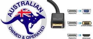 Displayport DP Male to VGA DVI HDMI Female Display Port Converter Adapter Cable - Picture 1 of 7