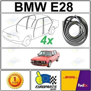 BMW E28 5-Series Front & Rear Door Seal Rubber Edge Protectors 4-Piece Set - Picture 1 of 12