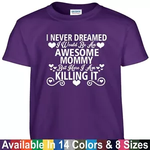 Awesome MOMMY T Shirt Mom Mothers Day Birthday Christmas Shower Gift Tee T Shirt - Picture 1 of 16