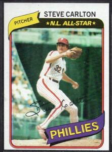 1980 Topps Baseball Card #210 Steve Carlton HOF Philadelphia Phillies NRMT