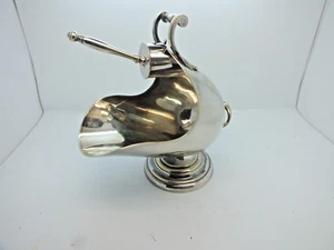 Excellent Example of a Victorian Silver Plated Scuttle Sugar Bowl w Shovel Scoop - Picture 1 of 6