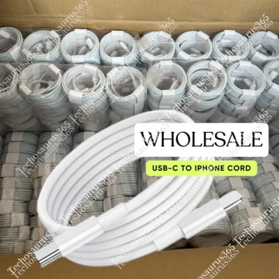 Wholesale Bulk Lot PD Cable 3Ft 6Ft For Apple iPhone 14/13/12/11/8 Charger Cord - Изображение 1 из 4