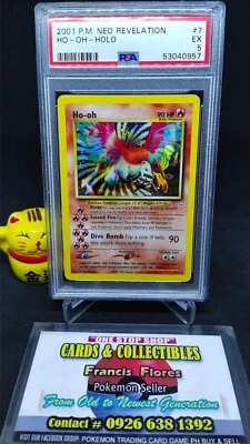 Pokemon GRADED Card - PSA 5: HO-OH #7 - HOLO (NEO REVELATION) YEAR 2001 - Image 1 of 3