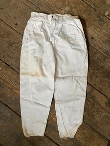 Vintage Jean Bourget White Pants A16 Jeans 6a / 114 - Picture 1 of 6
