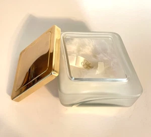 Vtg Raffinee Perfumed Dusting Powder 6oz / 170g Houbigant Paris Empty Jar & Pouf - Picture 1 of 9