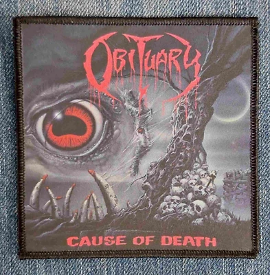 Obituary Cause Of Death Sublimated Printed Sew-on Patch | Death Metal Band Logo - Image 1 of 2