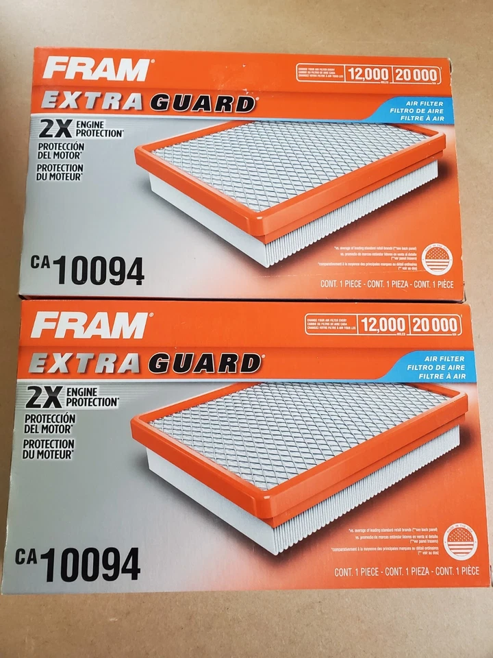 (x2) Marco CA10094 Filtro de aire Ford Fusion 2006-12 Mazda 6 2009-2013 Mercury Milan Foto 1 de 1